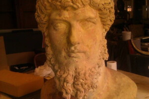 Hercule's head restoration - terra cota